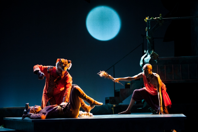 Mowgli fights off Shere Khan - The Jungle Book at IStage
